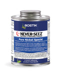 Front view: 8 oz brush-top can of Never-Seez Pure Nickel Special anti-seize for steel, stainless & dissimilar metals
