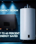 Heavy Duty 27Kw Tankless Water Heater Pumps Out Instant Whole Home Hot Water With Smart Self Regulating Tech shower to sink setup with compact design.