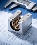 Top Rated Joinpaya 2pcs Br20uu Linear Bearing Blocks With Oilless Graphite Bronze Bushings For Smooth Sbr20 Supported Slider Rail Carriage CNC Router Engraving Machine Upfits And Repairs on a blueprint.