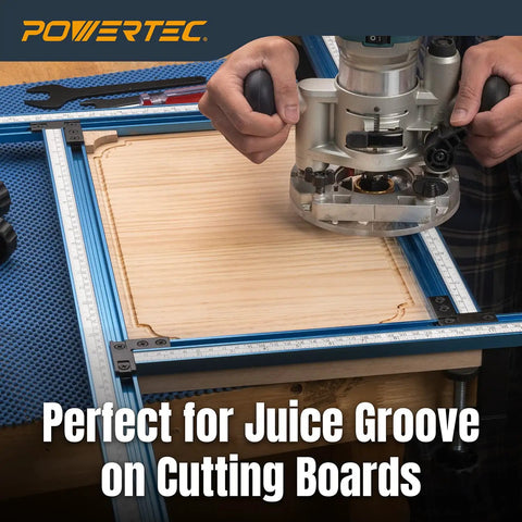 Dead Straight Precision Adjustable Router Jig With Built In Scales For Cutting Clean Grooves Slots And Inlays Rock Solid Woodworking Template Up To 24 By 24 Inches for routing grooves on wooden boards.