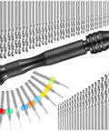 Handy Micro Drill Bit Set With Pin Vise And PCB Bits For Resin Art, Polymer Clay Jewelry DIY Projects Includes 94 Micro Twist Bits And 20 PCB Mini Bits For Precise Drilling, Black.
