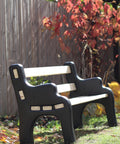 DIY Bench Ends Kit For Outdoor And Patio Benches, Build Your Own Bench With Standard 2x4s, Black Finish in garden setup
