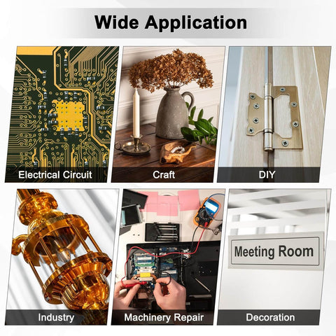 Various uses of Copper Shim Strip Set in electronics, crafts, DIY, industry, machinery repair, and decoration