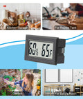 Compact Digital Thermometer And Hygrometer 2 Pack Indoor Humidity Monitor With Fahrenheit Readout for versatile use areas