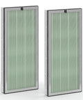 Two-pack vertical MA-40 Replacement Filter For Allergens, Smoke, Dust, Odors, Pollen, And Pet Dander, Includes Pre Filter And True HEPA H14 Activated Carbon