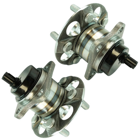 Rear Wheel Bearing And Hub Assembly Set For Toyota Prius 2010 2015 And Prius Plug-In 2012 2015, dual rear hub bearings side view