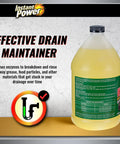 Commercial Drain Maintainer With Liquid Enzyme Clog Remover, Clears Grease Buildup, Deodorizes Drains, Keeps Pipes Flowing, 1 Gallon bottle