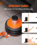 Beefy Five Ton Pneumatic Air Jack With Heightened Column And Adjustable Handle Thick Rubber Pad For Safer Lifts under SUV