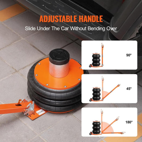 Beefy Five Ton Pneumatic Air Jack With Heightened Column And Adjustable Handle Thick Rubber Pad For Safer Lifts under SUV