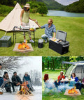 Portable Camping Fire Pit With Collapsible Stainless Steel Mesh Ideal For Bonfire BBQ Patio Backyard Or Garden Easy Carry Bag Included For Travel And Outdoor Heating On The Go