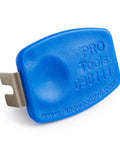 Axle Inserter Guide For Pinewood Derby Cars, Easy And Precise Alignment For Straight Axles, blue plastic with metal attachment