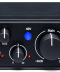 Front view of Ultra-Compact USB-C Audio Interface for Home And On-The-Go Music Production with control knobs and PreSonus logo