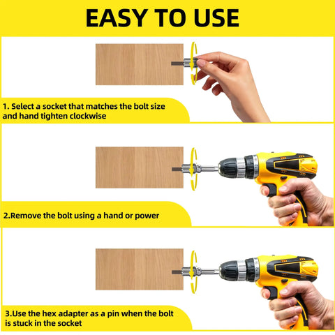Steps for Easy Use of 26 Piece Bolt And Screw Extractor Set With Hex Adapters And HSS Drill Bits Heavy Duty Easy Out Kit