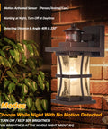 Two Pack Motion Sensor Outdoor Lights Dusk To Dawn Oil Rubbed Bronze Porch Lights Outdoor Wall Sconce Waterproof Exterior Fixtures For House Garage Entryway Anti Rust E26 Socket on brick wall.