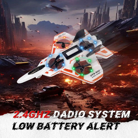 No Assembly RC Fighter Plane For Kids With Auto Hover, 360 Degree Flips, Gravity Sensing Stunt Roll, 2.4GHz Remote flying