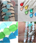 Sea glass jewelry pieces including bead bracelets and necklaces for crafting with Diamond Drill Bit Set Pro Grade 1mm 1.5mm 2mm 2.5mm With Four Collets For Dremel Rotary Tool Sea Glass Stone Shells Jewelry Making Porcelain Ceramic Gems 20 Piece 120 Grit.
