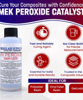 Clear MEKP Peroxide Catalyst Hardener for Polyester Resin and Gelcoat, 4 Oz Bottle