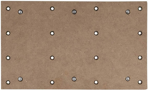 CNC Spoilboard Table for 3018 Router Machine, 30x18x1.2 cm MDF with M6 holes, screws visible
