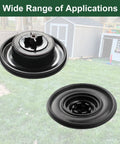 Two black rubber replacement valve diaphragms, 3/4–1 in, for Irritrol 2400/2600/2700DPR irrigation valves.