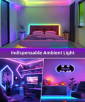 Lit RGB LED Strip Kit 32.8 Feet With 300 LEDs 5050 SMD Color Changing Flexible Light Strips for bedroom and gaming room setup