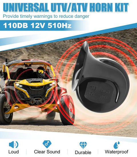 Plug And Play Universal UTV Turn Signal Kit With Horn And Rocker Switch Wiring Harness Pre Wired Blinker Street Legal