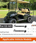 Two Piece Golf Cart Steering Tie Rod End And Shaft Kit For TXT Medalist Marathon 1994 2001 Fits Gas And Electric Carts Kickass Steering Upgrade For A Smooth Tight Ride And Long Lasting Performance. For EZ-GO TXT golf cart steering kit parts laid out