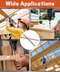Six Inch Truss Screws Pack Of 100 For Truss Rafter To Plate And Stud To Plate Connections With Clear Zinc Orange Topcoat Type 17 Point For Heavy Duty Timber Fastening in various applications
