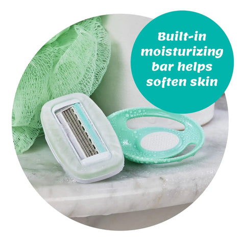 Intuition Go Disposable Razor For Sensitive Skin With BuiltIn Moisturizing Aloe Bar 4Fold Pivoting Head and cover