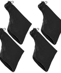 No Fuss Miter Saw Dust Bag Collection Kit Universal Table Saw Debris Catcher with heavy-duty zippers, four black nylon bags.