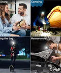 Rechargeable Headlamp Flashlights 3 Pack used in camping, dog walking, maintenance, and gift giving scenarios
