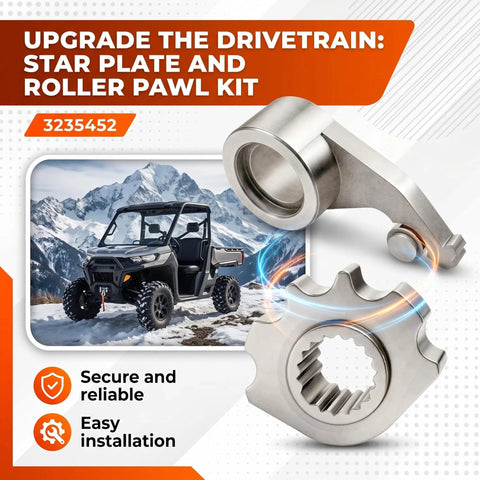 Detent Star And Drive Train Roller Pawl Replacement For Ace Offroad UTV Premium Alloy Steel Wear Resistant Precision Shifting Durable Gearbox Upgrade Smooth Engagement Ready For Harsh Trails. Polaris UTV detent star and roller pawl kit, alloy steel, 3235452.