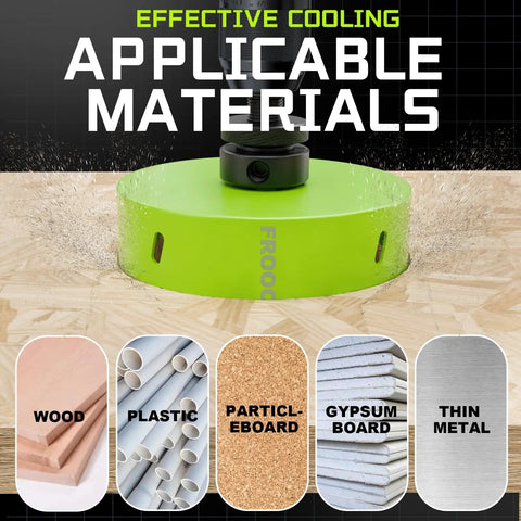 3 Inch Bi Metal Hole Saw Kit With Arbor Built Like A Tank To Rip Through Wood Metal And Drywall With Zero Fuss materials for various surfaces like wood, plastic, and metal