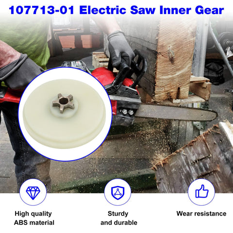 Replacement Sprocket Gear For Electric Chainsaw ABS Construction Built Tough Non Toxic Finish Fits 107713-01 And 717-04749 8.9 Cm Diameter 3.5 Cm High Easy Install Safe Eco Friendly Parts