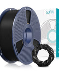 SUNLU PLA Plus 1.75mm black filament on blue 1kg spool for FDM 3D printers