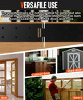 Heavy Duty Gate Hinges 2 Pack Black 270 Degree Adjustable Butt Hinge Thickened Folding Door Hinges shown with various applications like barn and shed doors