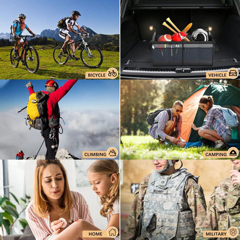 Emergency First Aid Kit IFAK with MOLLE Admin Pouch for Wound Dressing and Blood Control EMT Survival Trauma Kit for all activities