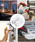 2 Pin Wire Connectors Set With 100 Pcs Spring Terminal Cable Clamps Quick Connectors For LED Strip Light Wiring Durable Flame Retardant Plastic Shell High Conductivity Copper Core For Easy No Fuss Reliable Electrical Wire Joining with examples of installation in electrical setups.