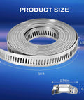 Get Ready For Any Home Rodeo With This 16 Ft DIY Stainless Steel Hose Clamp Kit Featuring Premium Worm Gear Duct Pipe Clamps And Strong Fasteners For Custom Fits On Piping And Plumbing Tasks. 16 ft 304 stainless steel hose clamp roll, 1/2 in wide