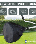 Waterproof Trimmer Engine Cover Heavy Duty 600D Weatherproof Lawn Equipment Shield protecting trimmer outdoors