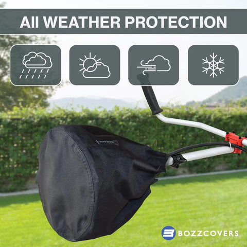 Waterproof Trimmer Engine Cover Heavy Duty 600D Weatherproof Lawn Equipment Shield protecting trimmer outdoors