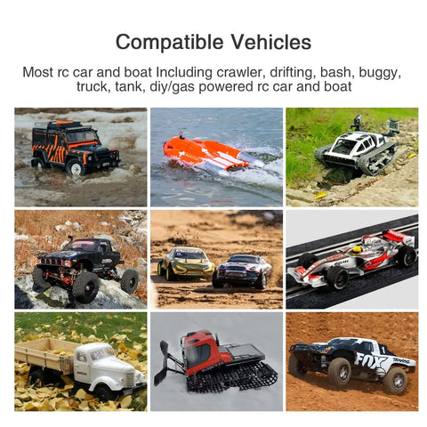 R6FG 6 Channel 2.4GHz Surface Receiver for RC cars and boats, works with RC4GS V2/V3, RC6GS V2/V3, RC8X, includes 2 pcs.
