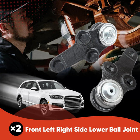 Lower Ball Joint Kit For Ford Focus 2004 To 2011 Replacement Direct Fit With Steel Control Arms Easy Install Premium Suspension Repair Replaces Worn Joints And Improves Steering Handling And Ride Quality, x2 front left right side