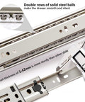 16 Inch Soft Close Drawer Slides With Ball Bearing Full Extension For Cabinets Heavy Duty 150Lb Per Pair Smooth Glide