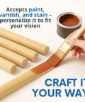 Pack Of Twenty Round Quarter Inch Bamboo Dowel Rods Forty Eight Inches Long Smooth As Silk Premium Natural Craft Sticks for DIY painting process.