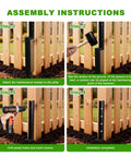 Assembly instructions for Heavy Duty Fence Post Repair Kit 2 Inch Width Ground Spike Anchor For Wooden Posts 34 Inch Total Length 8 Pack