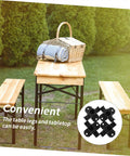 Heavy Duty 4 Pack Furniture Leg Mount Brackets Corner Connector Hardware for Table Chair Camping Stool Repair on picnic table.