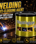 Pro Grade Welding Anti Clogging Gel For MIG Nozzles And Tips, Non Flammable Silicone Free, packaging with welding spark