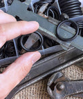 Hand measuring O-ring from 400 Piece Buna N O Ring Seal Kit For Hydraulic Flat Face Fittings ORS ORFS Nine Sizes From One Quarter Inch