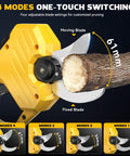 Beefy Brushless Electric Pruning Shears 20V Battery Compatible Cordless Garden Pruner 4 blade modes cutting branch