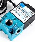 12V 5.4W 3-Port Electronic Boost Control Solenoid Valve With Carbon Steel Body And Brass Fittings, 6mm Threaded Connector